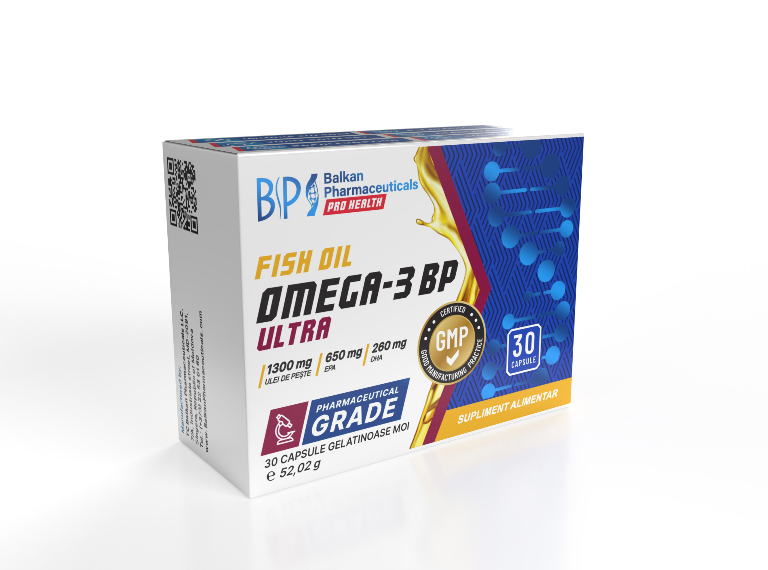 Fish Oil 1000mg Omega 3 Ultra Balkan Pharma